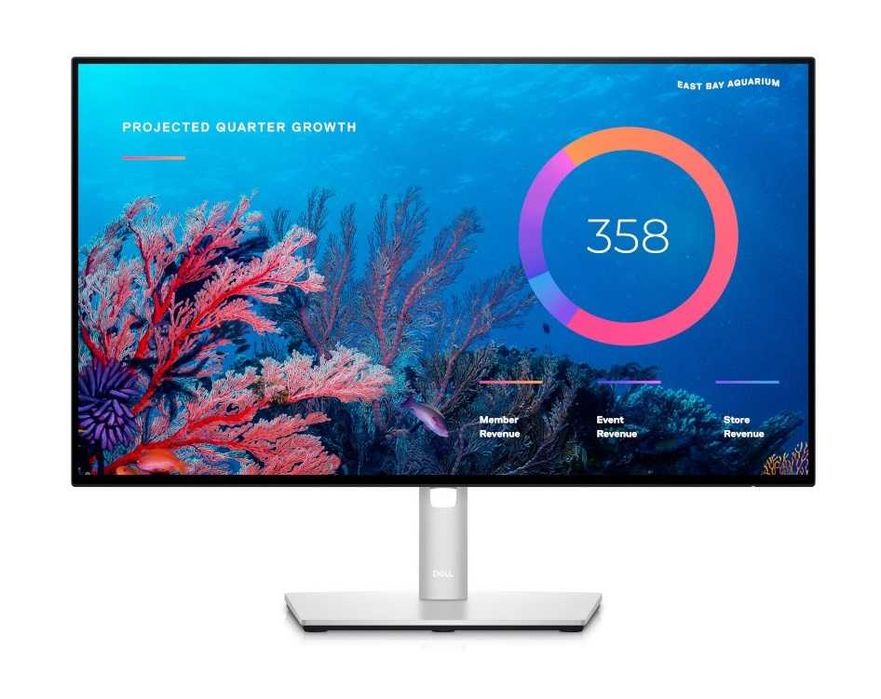 Monitor Refurbished Dell UltraSharp U2422HE, 24 Inch Full HD IPS, USB-C 90W, RJ-45, HDMI, DisplayPort, Garantie 12 Luni