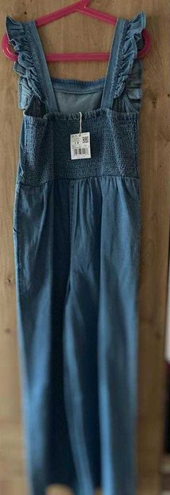 Salopeta jeans subtire pentru fete, Zara, varsta 10 an