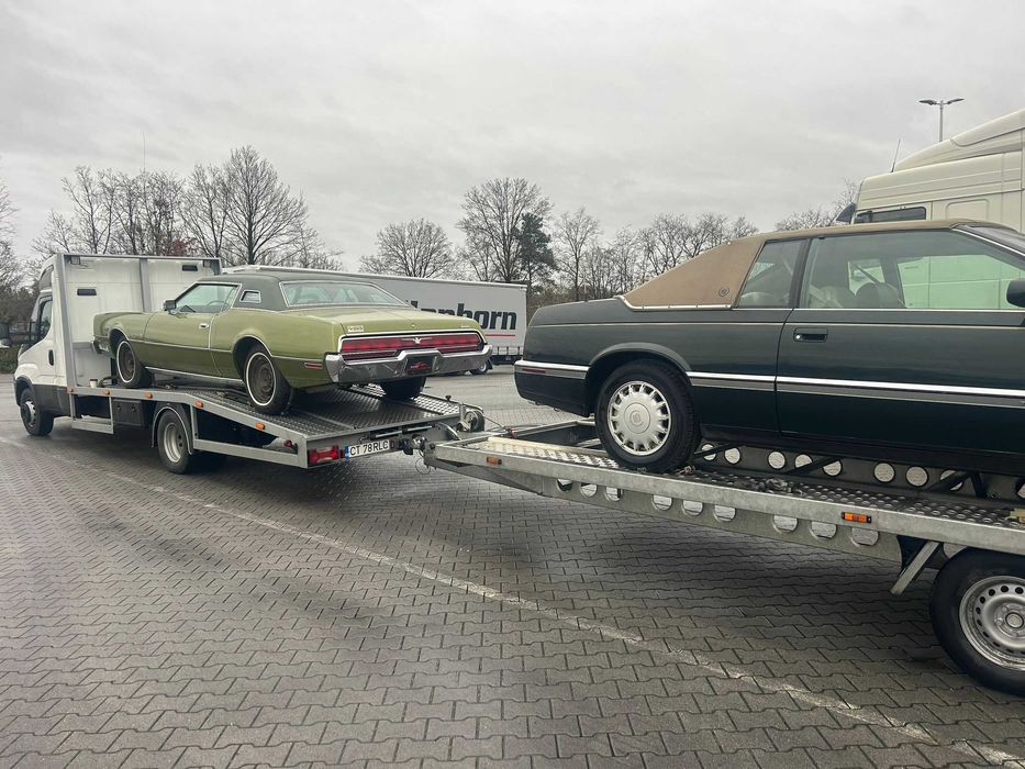 Transport auto pe platforma in Europa