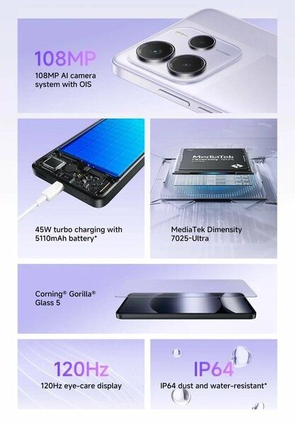 Новый, мощный и шустрый Redmi note 14 8/256 самая дешёвая цена.