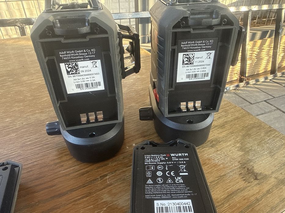 Vind lasere wurth noi noute verde si rosu cu acumulatori 4Ah