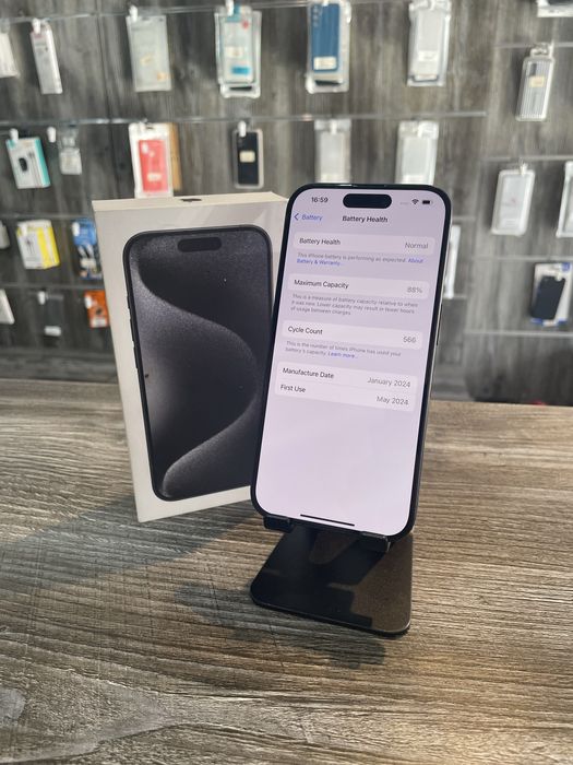 iPhone 15 Pro Black Titanium 128GB 88% SH 12 Luni Garantie