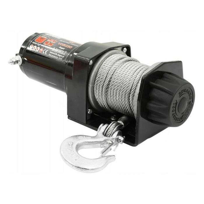 Troliu electric 12 V, 110 A, tragere maxima 2000 lb, capacitate