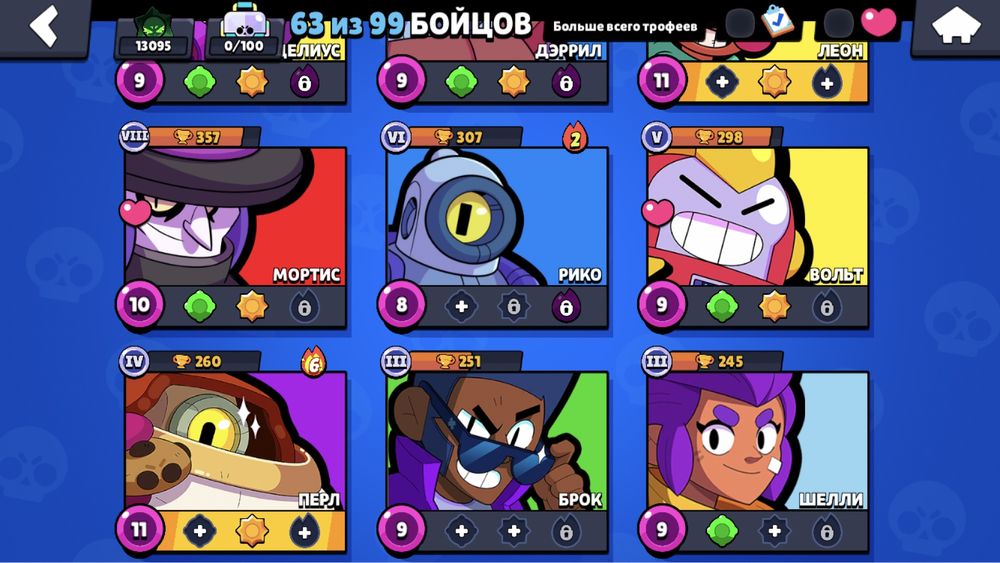 акаунт по бс 13 тысяч кубков