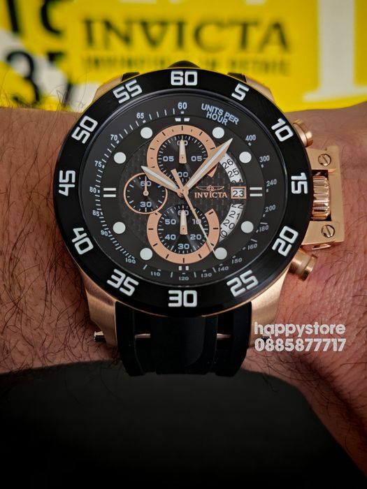 INVICTA I-Force black gold 51 mm, Инвикта нов ръчен часовник
