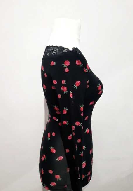 Bluză cu mânecă lungă Tezenis, marimea S, culoare negru