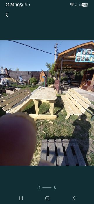 Столы лавочки из дерева