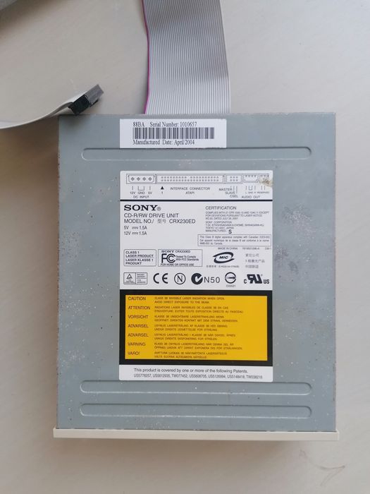 CD ROM SONY re writable