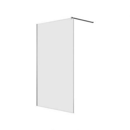 Perete dus walkin, Romstal, Altea, sticla securizata 8 mm, transparenta,anticalcar, profil crom, 100x190 cm  NOU
