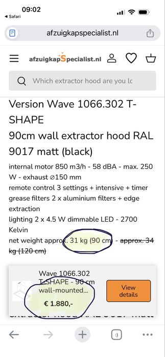 Hotă bucatarie profesionala