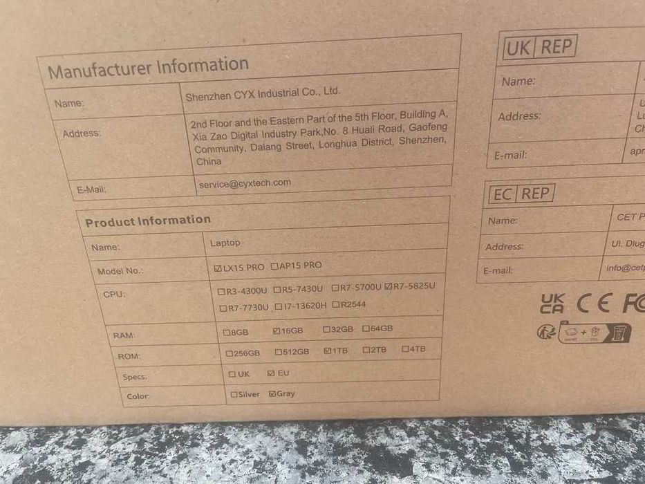 Laptop de gaming ACEMAGIC AMD Ryzen 7 5825U