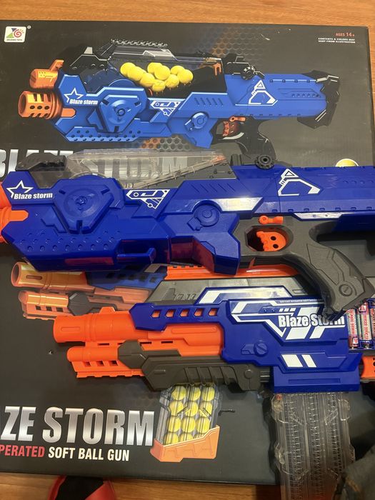 Автоматы нерф игрушечные с пульками