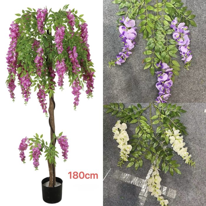 Planta artificiala cu flori in ghiveci,magnolie 120 CM cires japonez 180 CM