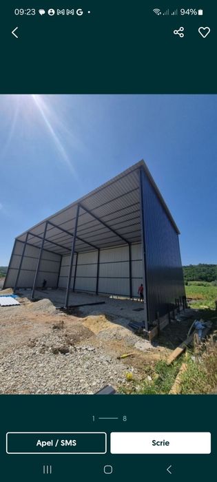 Vand structuri metalice acoperite cu tabla din teava sau profile