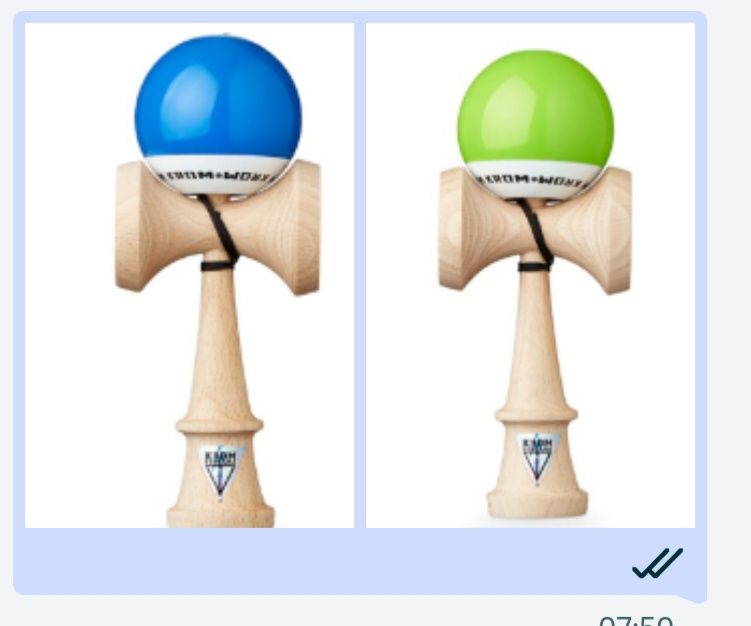 Kendama Krom Pop disponibile una albastră