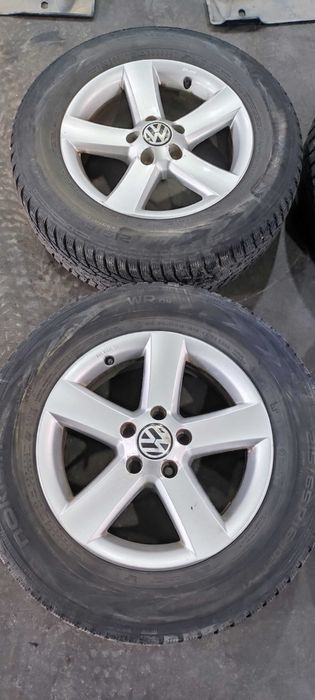 Set jante aliaj pe 16 volkswagen vw tiguan 2009 1.4 TSI cu anvelope de iarna DOT 2015