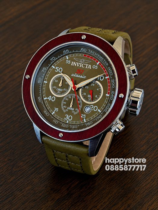 INVICTA S1 Rally Classic Olive green 49 mm, Инвикта нов ръчен часовник