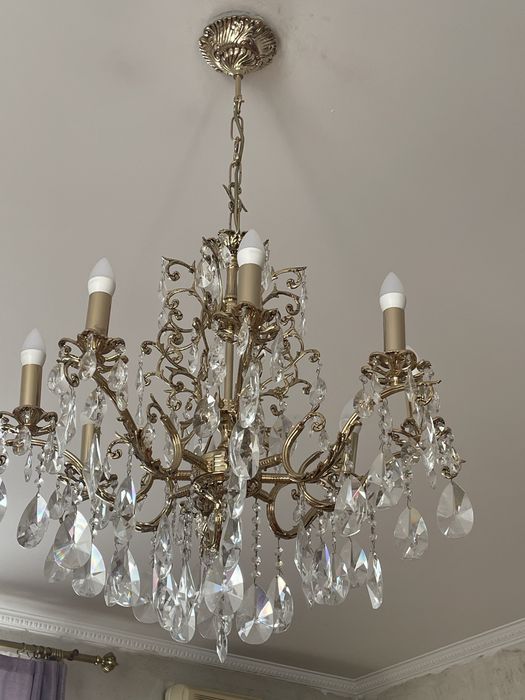 Продам чешскую люстру , оригинал, хрусталь