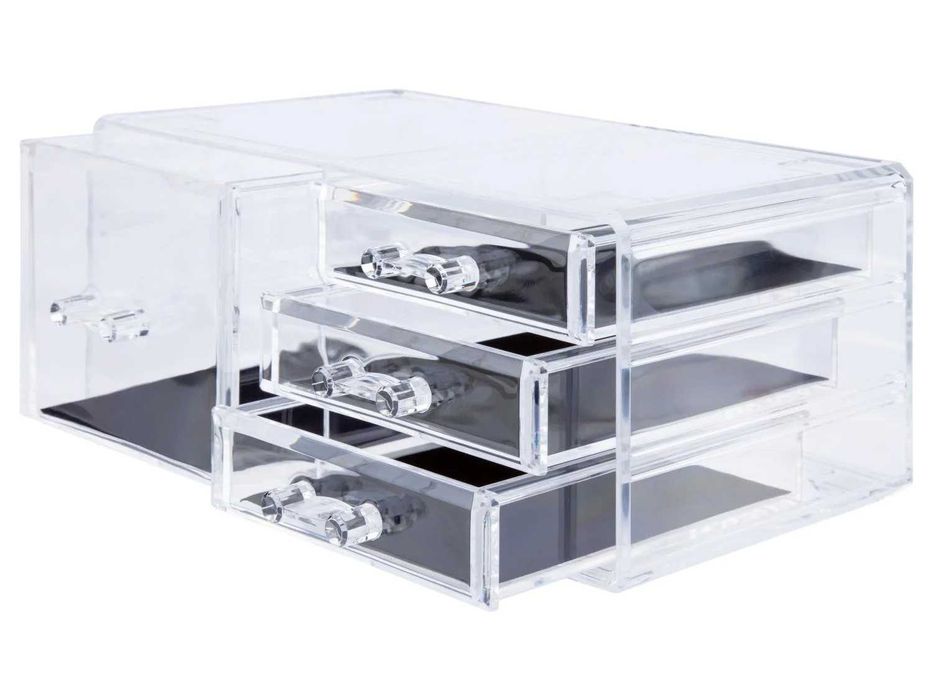 Органайзер за бижута козметика за тоалетка съхранение чекмеджета кутия