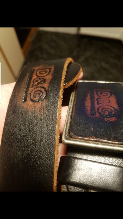 Curea Dolce Gabbana neagra 100% piele naturala 112 cm lungime si 4 cm