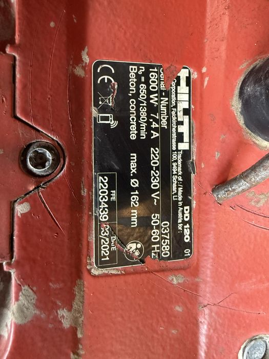 HILTI dd120 алмазное сверление