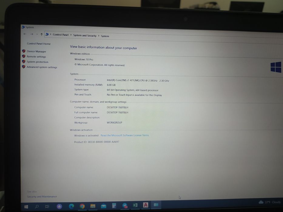 HP Corei 7 note book