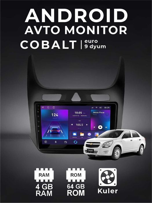 Android Manitor Cobalt, Tesla Monitor,Ramka,canbus, Odelno Kuller bor