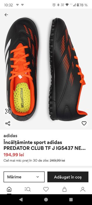 Adidas predător fotbal sintetic 39 1/3