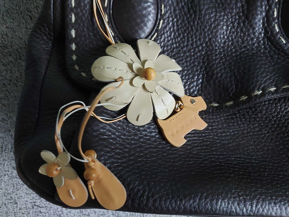 Кожена чанта Radley London - тъмно кафява
