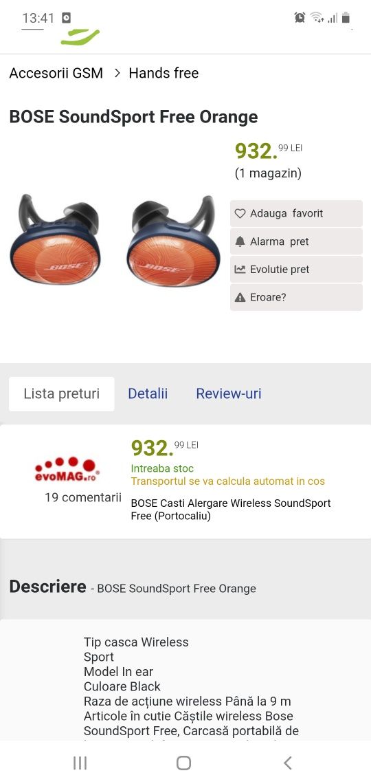 Bose best sale soundsport pret