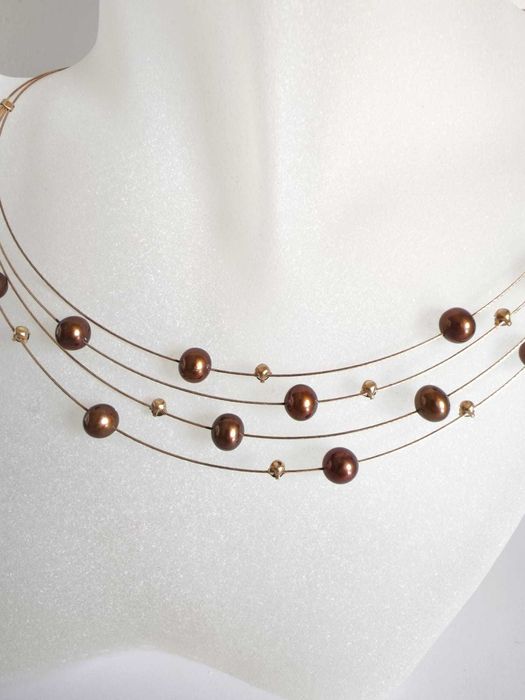 Colier aur 14k cu perle oferta Black Friday!