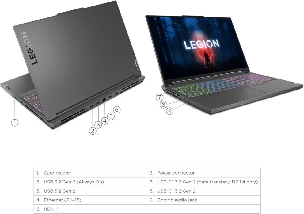 АКЦИЯ - 16" Lenovo Legion Slim5 Gen9 - тонкий игровой ноутбук из США