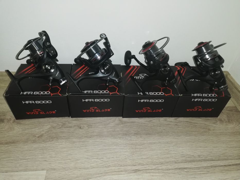Set 4 Mulinete WindBlade HFR 6000 cu BaitRunner 10+1 Rulmenti