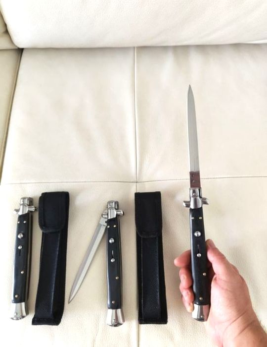 Cuțit Italian , Briceag Stileto , 34cm - negru Nou Sigilat