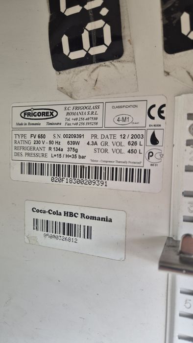 Vitrina frigorifica mare 2 metri înălțime