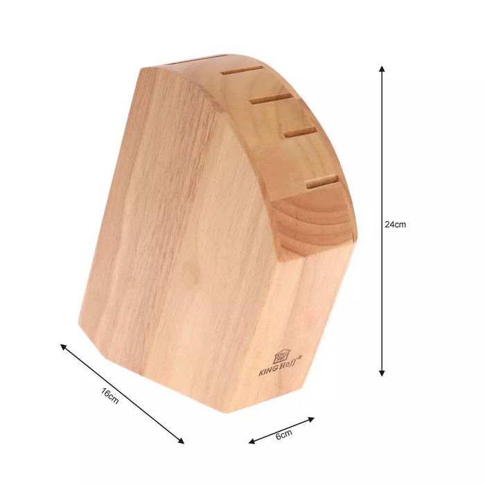 Set 5 cutite din inox, cu suport din lemn,Kinghoff