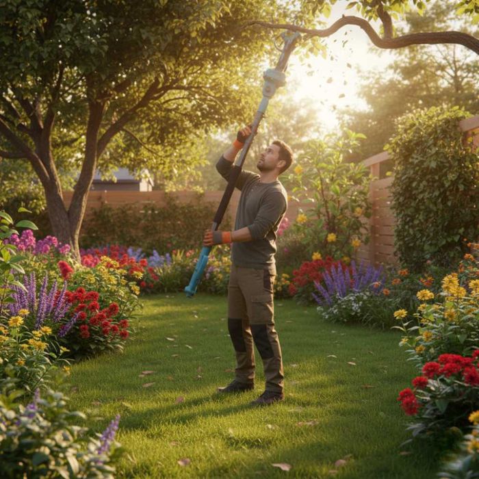 Комплект 3в1 KRAFTROYAL Лозарска ножица, верижен трион и телеск. прът