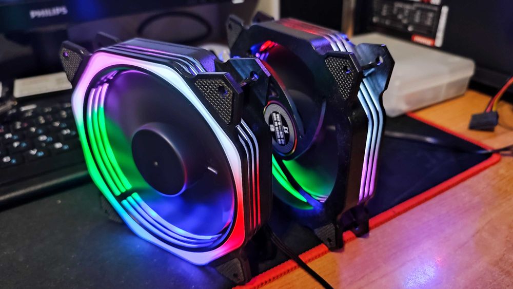 Кулер 12см rgb 3pin,molex.