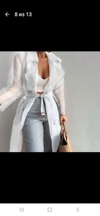 Рубашка-плащ летняя накидка