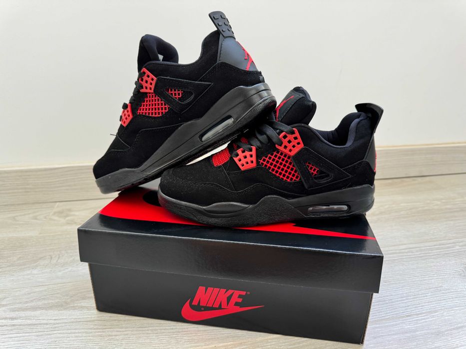Adidasi AIR JORDAN 4 Red Thunder, Produs Nou NIKE - Full Box