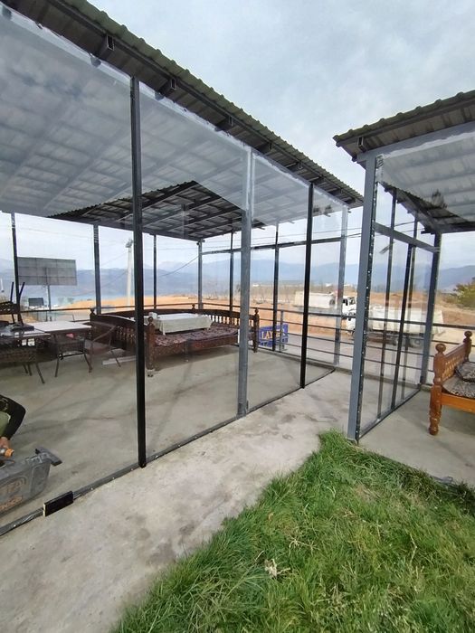 prozrachniy salafan banner tent  ustanofka hizmati