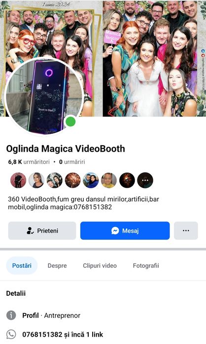 Oglinda magica,cabina foto & 360,bar mobil,fum greu,sori rotitori