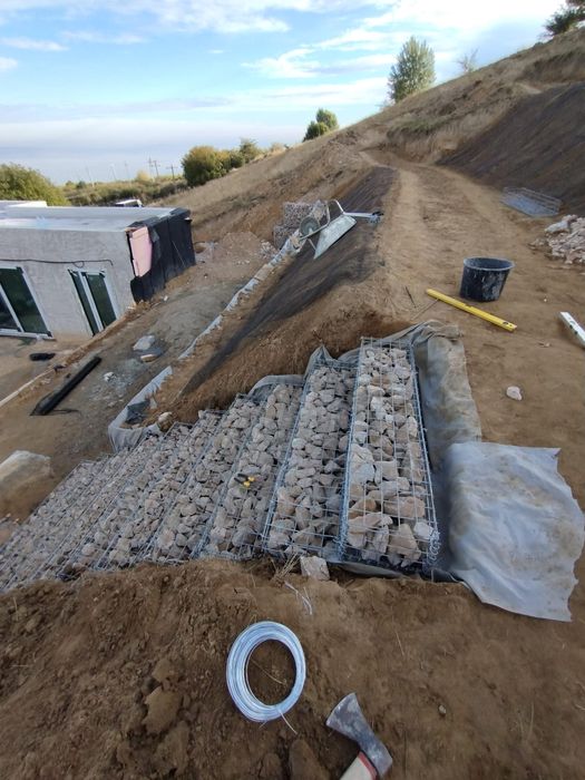 Gard gabioane, scari din gabioane, consolidari