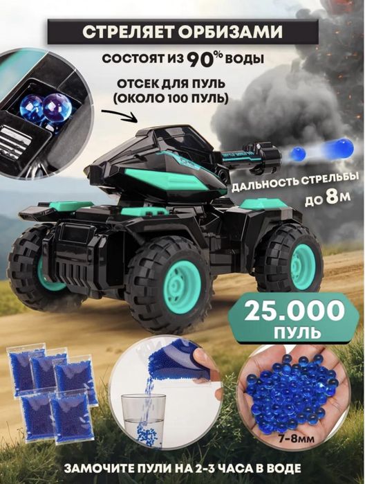 Машинка-танк на пульте управления