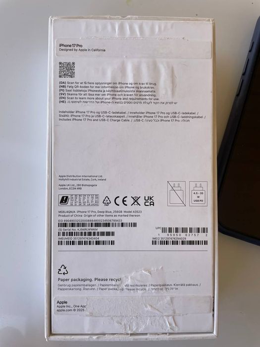 Iphone 17 Pro Gb 256
