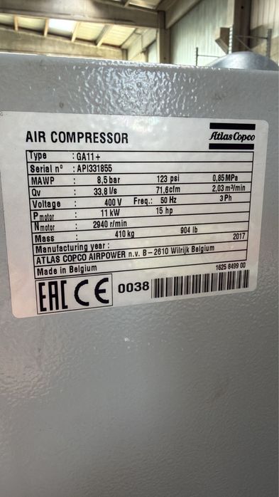 Compresor cu surub Atlas Copco 11 kw