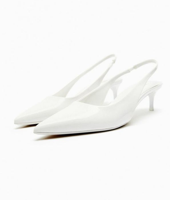 Обувки ZARA на ток с отворена пета