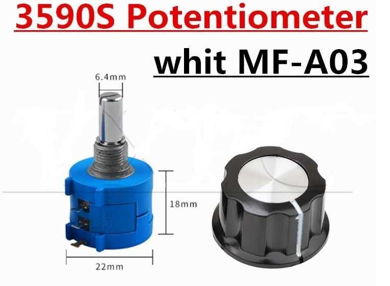 Potentiometru multitura 10 k 10 ture + bonus buton