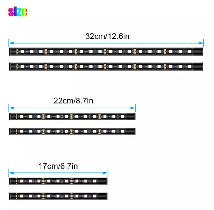 Kit iluminare banda led RGB neon moto ATV ambiental  APP control