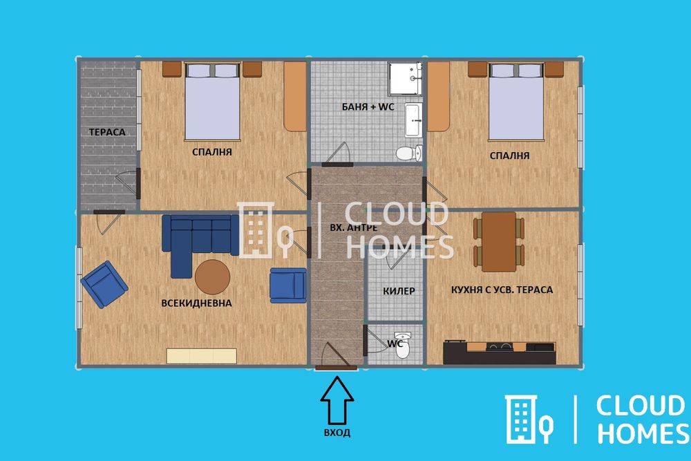 3-стаен в София-Връбница 1 площ 84 цена 187000
